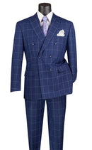 Men Church Suit MDW-1-Blue - Church Suits For Less