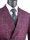 Men Church Suit MDW-1-Wine - Church Suits For Less