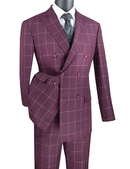 Men Church Suit MDW-1-Wine - Church Suits For Less
