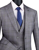 Men Church Suit MV2W-1-Grey - Church Suits For Less