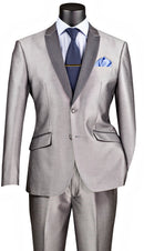 Slim Fit Men Suit S2PS-1-Gray - Church Suits For Less