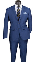 Slim Fit Men Suit S2RK-7-Blue - Church Suits For Less