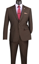 Slim Fit Men Suit S2RK-7-Brown - Church Suits For Less