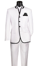 Slim Fit Men Suit S4HT-1-White - Church Suits For Less