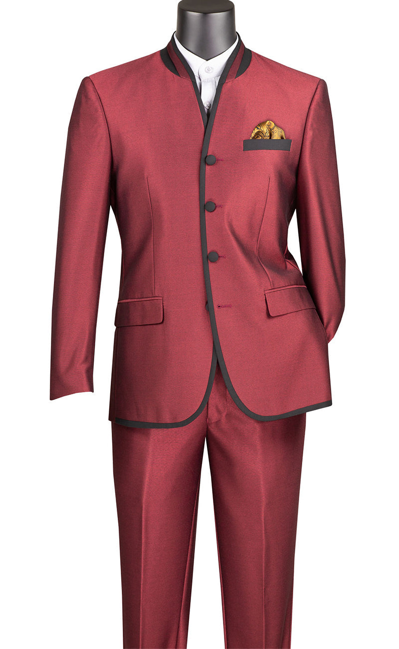 Vinci Men Suit S4HT-1-Wine