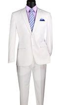 Slim Fit Men Suit SC900-12-White - Church Suits For Less