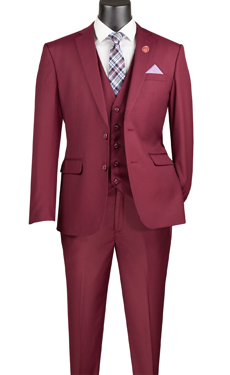 Vinci Suit SV2900-Burgundy