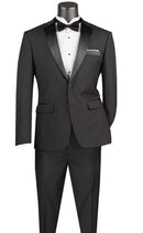 Slim Fit Tuxedo T-SC900-Black - Church Suits For Less