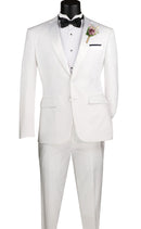 Slim Fit Tuxedo T-SC900-White - Church Suits For Less