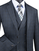 Classic Fit Men Suit V2RW-13-Charcoal - Church Suits For Less