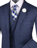 Classic Fit Men Suitt V2RW-13-Navy - Church Suits For Less