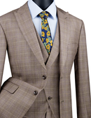 Men Church Suit MV2W-1-Tan - Church Suits For Less