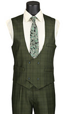 Classic Fit Men Suit V2RW-7 Olive - Church Suits For Less