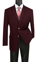 Men Regular Fit Sport Coat B-TR-Burgundy - Church Suits For Less