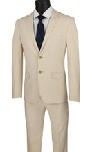 Ultra Slim Fit Men Suit USDX-1-Beige - Church Suits For Less