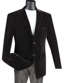 Men Regular Fit Sport Coat B-27-Black - Church Suits For Less