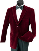 Men Regular Fit Sport Coat B-27-Wine - Church Suits For Less