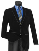 Men slim fit Sport Jacket BS-02-Black - Church Suits For Less