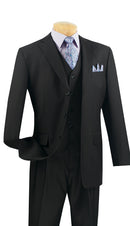Classic Fit Men Suit 3TR-3-Black - Church Suits For Less
