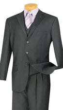 Classic Fit Men Suit 3TR-3-Heather Gray - Church Suits For Less