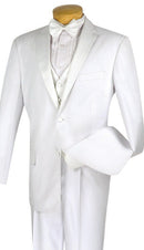 Men Tuxedo 4TV-1-White - Church Suits For Less