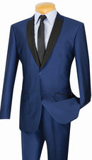 Slim Fit Men Suit S2PS-1-Navy - Church Suits For Less