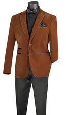 Men Slim Fit Sport Jacket BS-02-Bourbon - Church Suits For Less