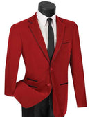 Men slim fit Sport Jacket BS-02-Red - Church Suits For Less