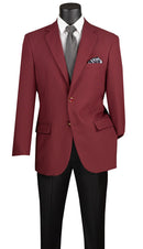 Men Classic Fit Sport Coat Z-2PP-Burgundy - Church Suits For Less