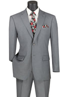 Classic Fit Men Suit F-2C900-Medium Grey - Church Suits For Less