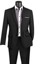 Men Slim Fit Jacket  Z-S2PP-Black