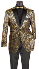 Men Regular Fit Sport Jacket BF-2-Gold - Church Suits For Less
