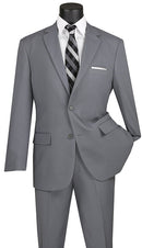 Classic Fit Men Suit 2PP-Medium Gray - Church Suits For Less