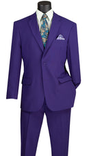 Classic Fit Men Suit 2PPC-Purple - Church Suits For Less
