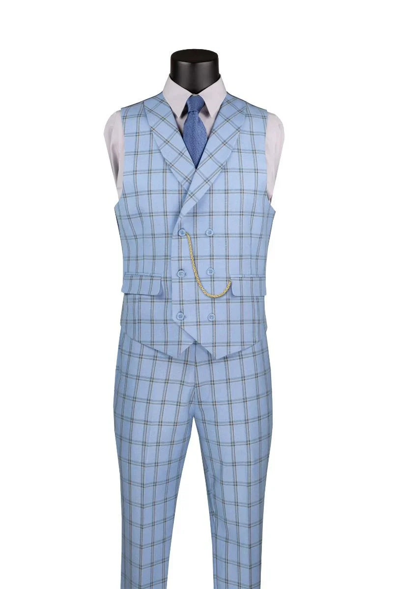 Men Church Suit MV2W-4C-Light Blue - Church Suits For Less