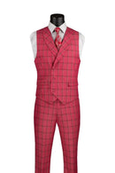 Men Church Suit MV2W-4C-Raspberry - Church Suits For Less