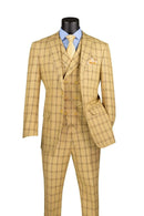 Men Church Suit MV2W-4-Tan - Church Suits For Less