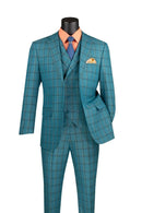 Men Church Suit MV2W-4-Teal Blue - Church Suits For Less