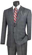 Slim Fit Men Suit S2RW-1C-Charcoal - Church Suits For Less