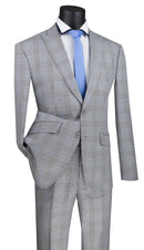 Slim Fit Men Suit S2RW-1-Gray - Church Suits For Less