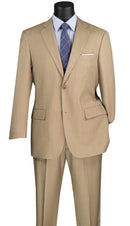 Classic Fit Men Suit Suit 2LK-1-Taupe - Church Suits For Less