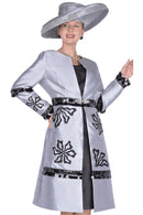 Champagne Italy Church Dress 6108-Silver/Black