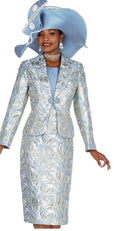 Women Church Dress 6268-Blue