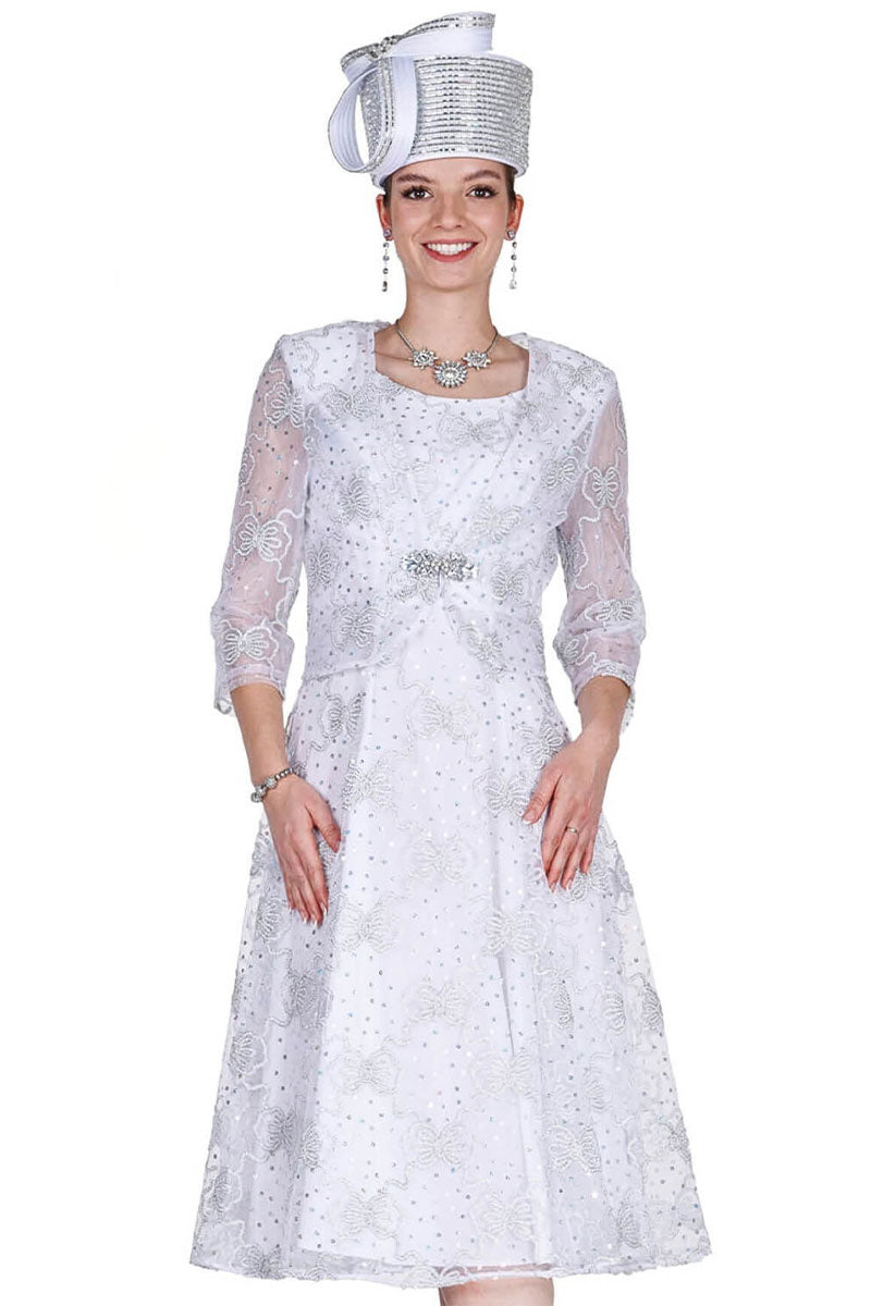 champagne church dresses Donna Vinci Church Dress 12162C-Champagne