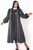 Tally Taylor Church Robe 41071C-Black/White