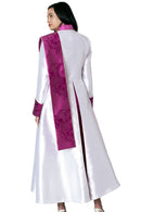 Tally Taylor Robe 41099-White/Purple Multi