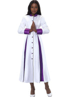 Tally Taylor Robe 4544-White/Purple