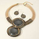 Women Jewelry Set-11116 Black Gold