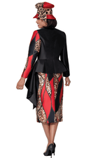 GMI Church Suit 400563-Red/Multi