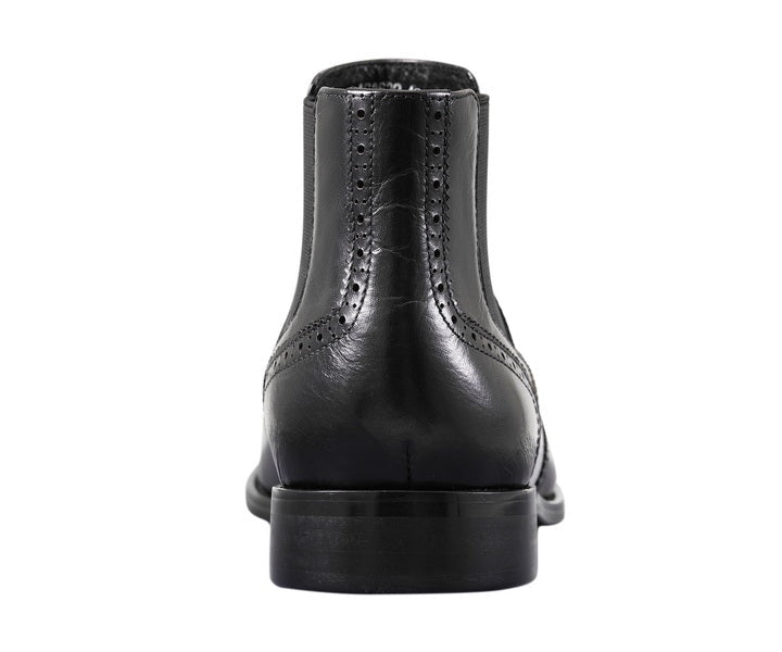 Men's Dress Boots-AG2632 Black & White